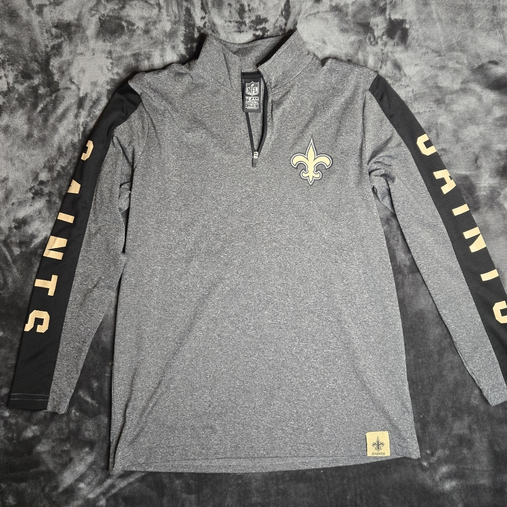 New Orleans Saints Quarter-Zip Pullover Youth Large